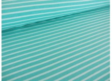 Stretchjersey Schmale Streifen dunkelmint-hellmint